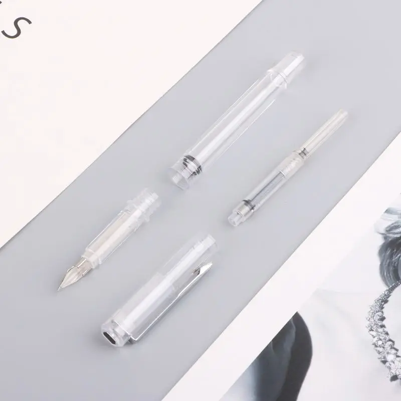 Роскошная прозрачная перьевая ручка Экстра тонкий EF F Перо канцелярские принадлежности для каллиграфии Бизнес студентов рождественские подарки