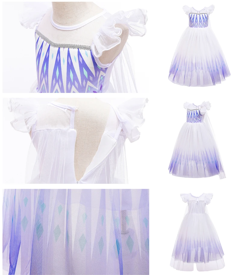 Fancy Girl Princess Dresses Sleeping Beauty Belle Beauty and the Beast Cosplay Costume Elsa Anna Dress Children Party Clothes