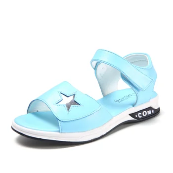 

Pu Leather Girls Sandals New Summer Princess Sandals With Star Children Anti-skid Beach Shoes For Girl Size 26-36