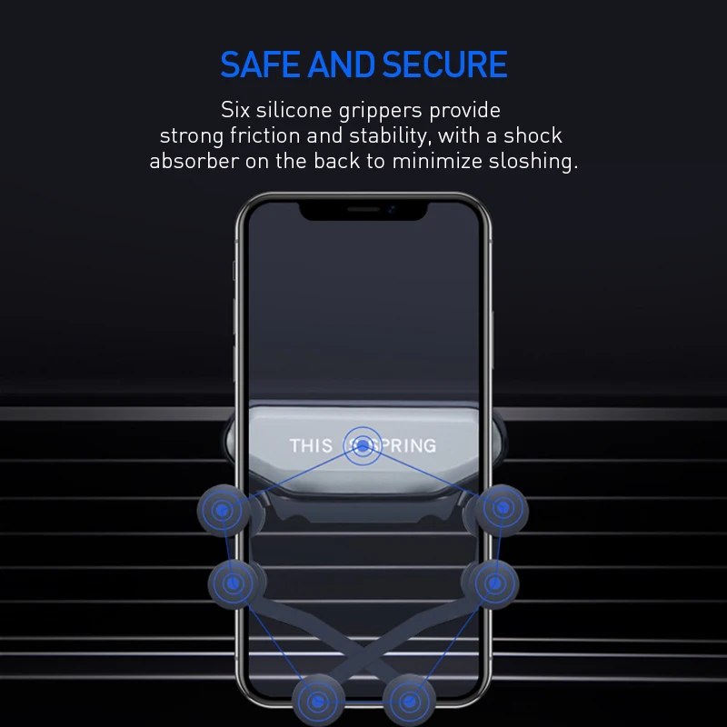 Гравитационный Автомобильный держатель для телефона для iPhone XS 8 в автомобиле, крепление на вентиляционное отверстие, без магнитного держателя для мобильного телефона, gps подставка для Xiaomi samsung
