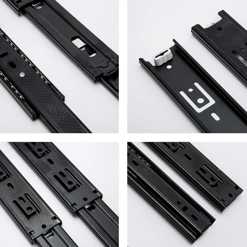2x Ball Bearing Slide Rail Cabinet Home Drawer Runners Slider Set