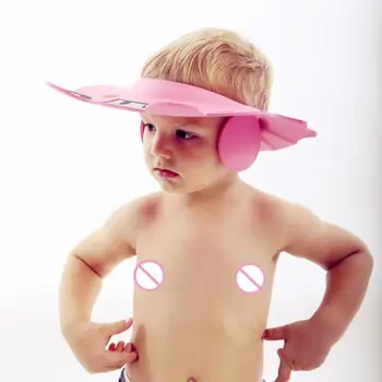 

Adjustable Baby Shower Cap Kids Children Bath Hat Shower Cap Protect Eyes Hair Fashionable Liberal and Lovely Appearance