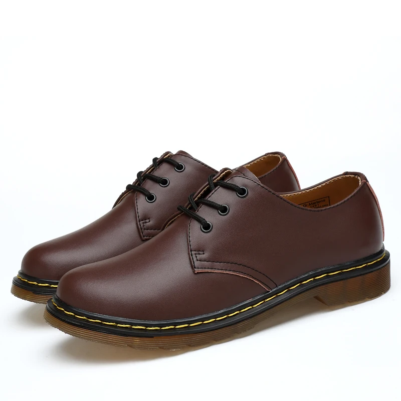 dark brown Coturno Doc/оксфорды; Ботильоны на каблуке; зимние ботинки; Мужская водонепроницаемая повседневная обувь; мужская кожаная Роскошная Свадебная обувь; Мужская черная обувь - Цвет: dark brown
