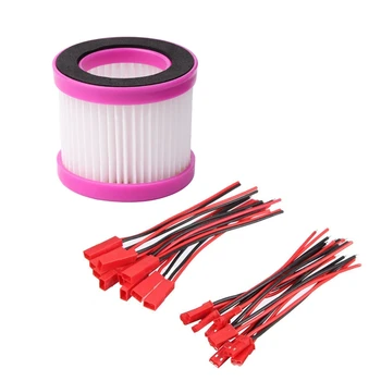 

EAS-2 Set Accessories:1 Set 2 Pin JST Plug Socket M to F 110mm Cable Wire & 1 Set Air Hepa Filter for D-602 Vacuum Cleaner