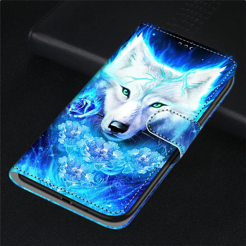 Luxury Animal painted leather Case for Samsung Galaxy A10 A105F Cover A50 A70 A40 A60 A80 A605F A705F Protect Wallet Coque samsung silicone