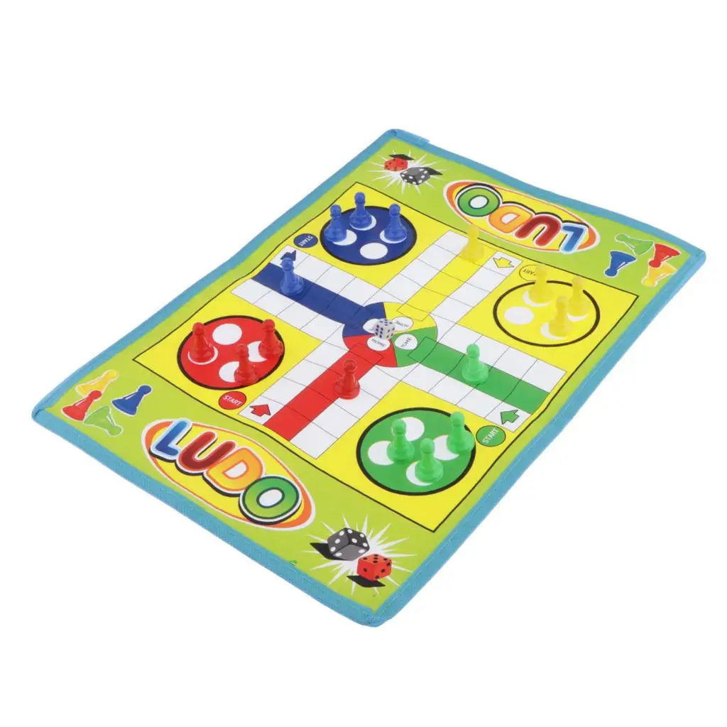Flying Ludo Chess Game Folded Chessboard For Kids Parent Chess Board Game