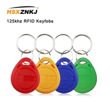50 шт./лот, 125 кГц, RFID брелоки, брелок для ключей, ID карты, только для чтения, контроль доступа, RFID карты EM4100 TK4100, Брелоки для ключей, жетоны