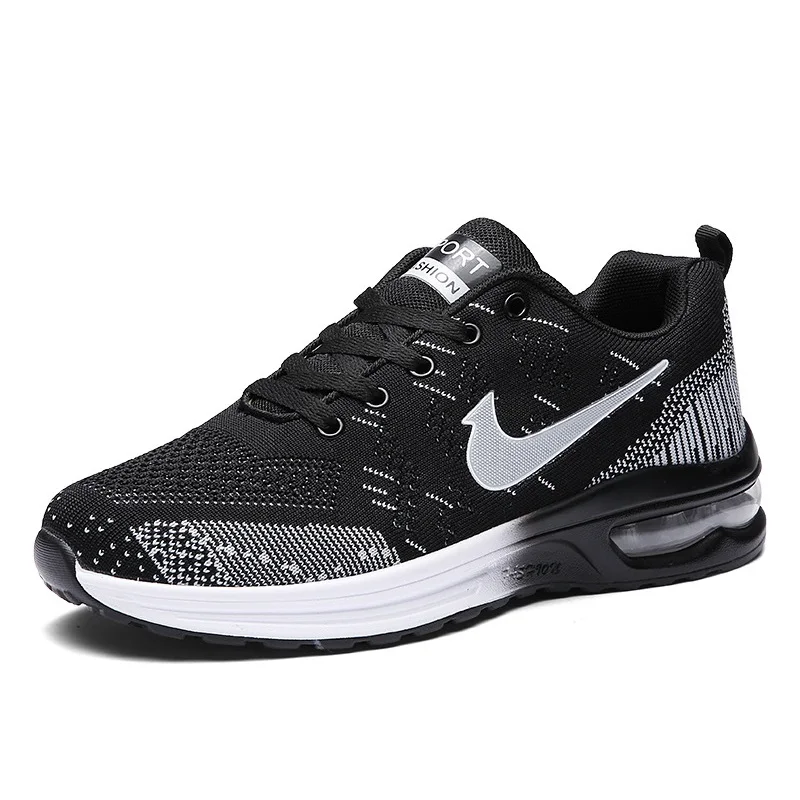 

Men's Sneakers Flying Woven Mesh Men Shoes Air Cushion Lovers Shoes Student Walking Shoes Large size Outdoor Travel Footwear 47