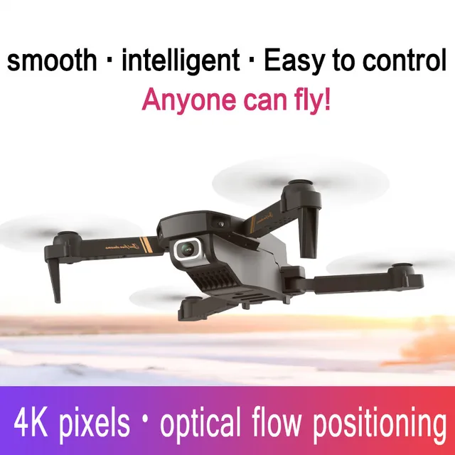 4DRC V4 WIFI FPV Drone WiFi live video FPV 4K/1080P HD Wide Angle Camera Foldable Altitude Hold Durable RC Quadcopter 5