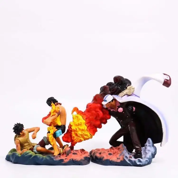 

Anime HNA King Fighting Version Red Dog Ace Luffy Ace Death Scene Boxed Garage Kit