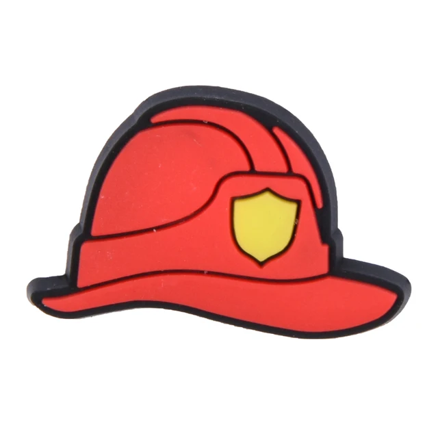 Hot Sale Fireman Fire Engine Croc Shoe Charms Autism Friendly Clog Shoes Decorations Teacher Lifeguard Accessories Stop Bullying p6287