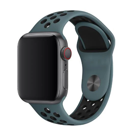 Blue feather Новое поступление резиновый спортивный ремешок для iwatch 4 3 2 1 ремешок для apple watch 42 мм 38 мм 40 мм 44 мм серия 5 - Цвет ремешка: Blue feather