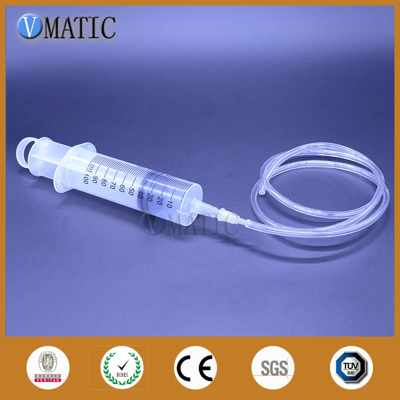 Free Shipping Liquid Dispenser Large Big Giant 100ml 100cc Syringe Mouth + PVC Tube Glue Dispensing | Обустройство дома
