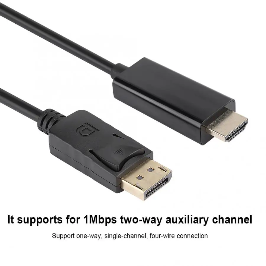 Черный Большой DisplayPort к HDMI HD аудио-видео кабель-адаптер кабель преобразования линии 3 м конверсионная линия - Цвет: Черный
