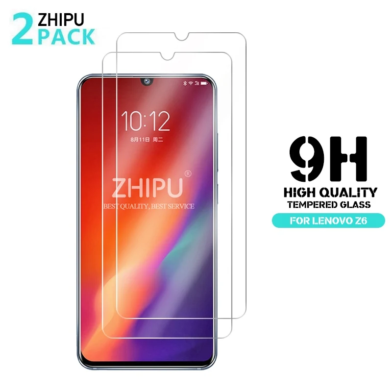 Lenovo Z6 2 шт закаленное стекло для протектор экрана 2.5D 9H Премиум Закаленное