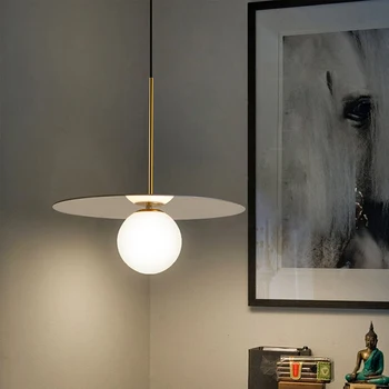 

Modern Glass Ball Pendant Lights Lamp LED Pendant Lighting Living Room Dining Room Bedside Bedroom Loft Home Deco Hanging Lamp