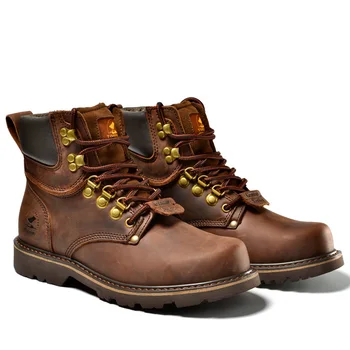 

Men's Fashion Leather boots boots high-quality tooling boots travel Climbing botas Off-road moto boots hombre zs16508