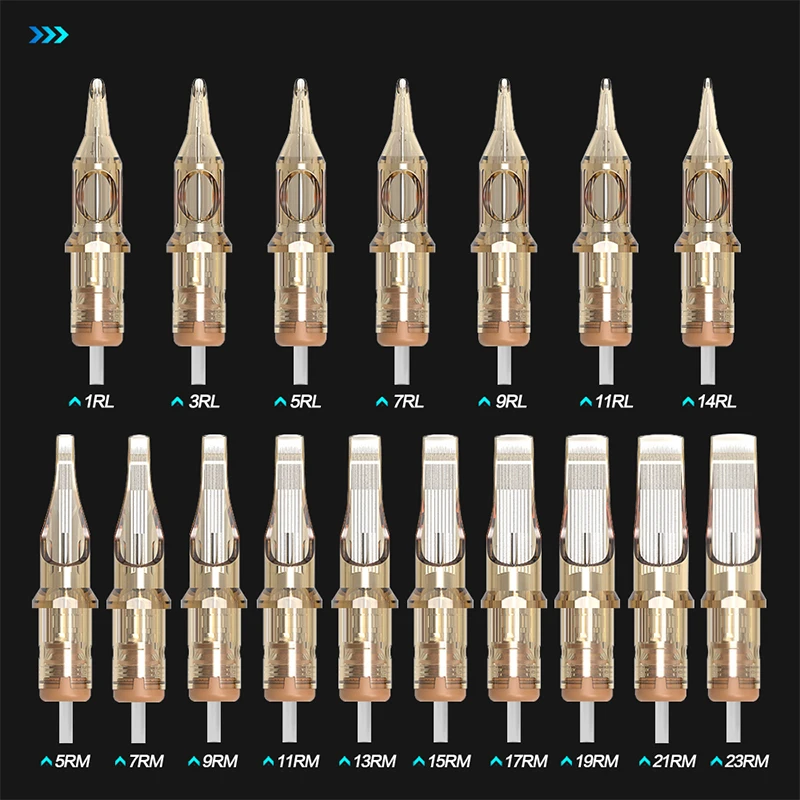 Новейшая 20 шт. M1 одноразовая Татуировка картридж иглы поворотная ручка поставка стерильных игл Перманентный макияж для тату художника