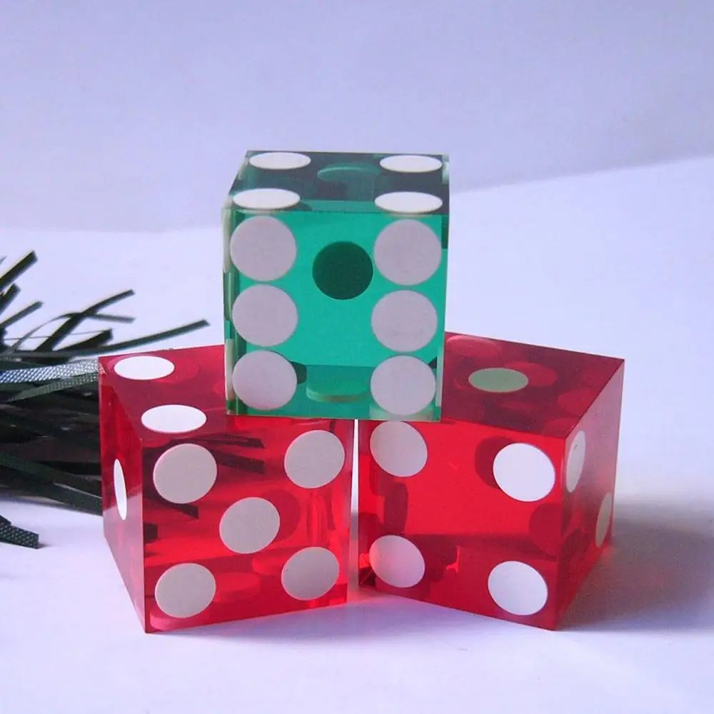 Hot Sale 5 Pieces Top Grade 19mm Casino Dice With The Edges And Serial