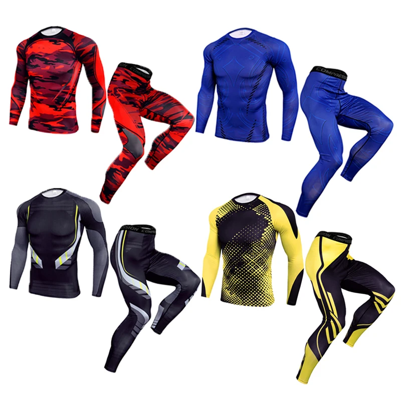 

Sport Suit Men Fitness Clothing Sport Wear Yoga Set Gym Jogging Suits Sportswear Running Leggings Men's Rashgard Sets