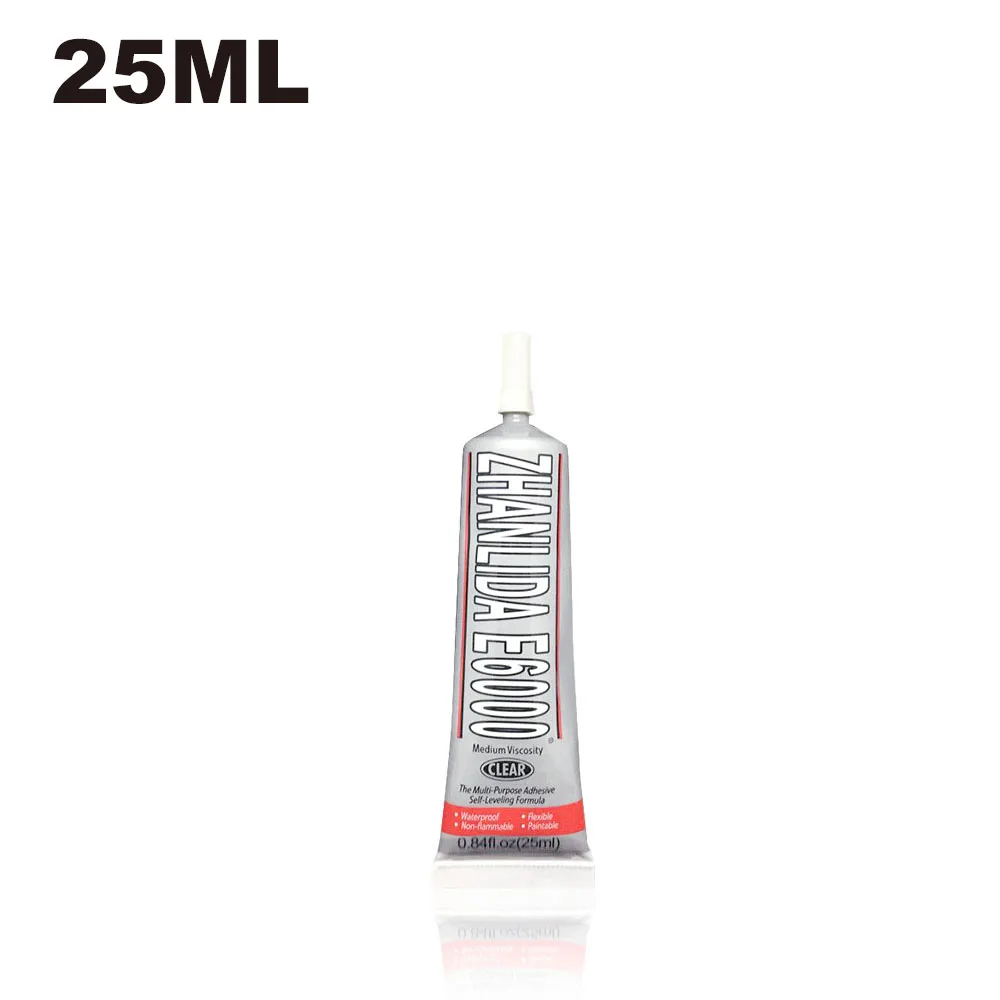 

25ml Industrial Liquid E6000 Super Glue Strong Adhesive For Diy Diamond Painting Cloth Metal Fabric Rhinestones Crystal Glass