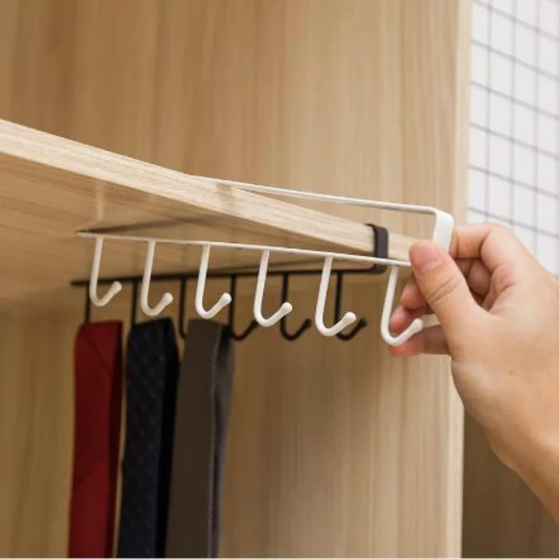 A1 Iron nail rack hook kitchen cabinet partition nail cup holder mounted on the shelf at the bottom of the frame LU50211