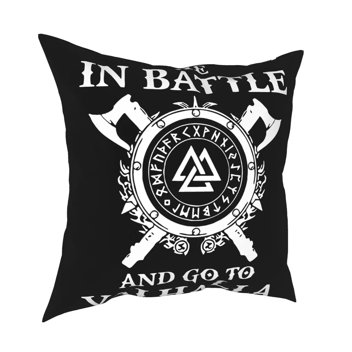 

Odin Vikings Throw Pillow Cover Polyester Decorative Pillow Die In Battle And Go To Valhalla Novelty Pillowcover Home Decor