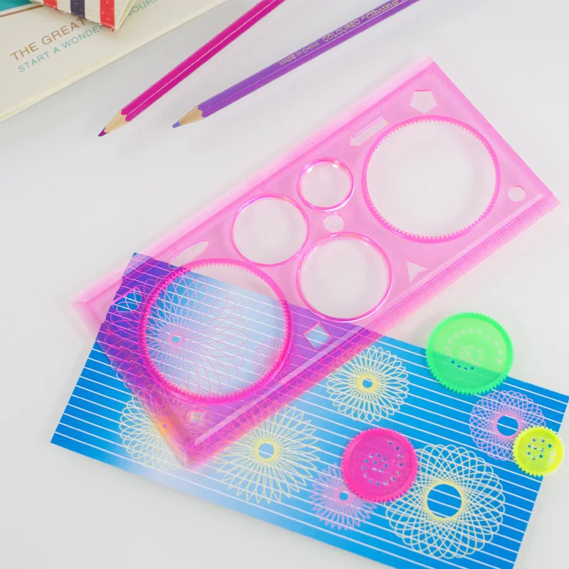 

Multifunctional Ruler Templates Drawing Board New Fun Game Draw Spiral-graphs