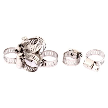 

8Pcs Adjustable Hose Clamp Fuel Line Worm Clip for 9mm-16mm Pipe Tube
