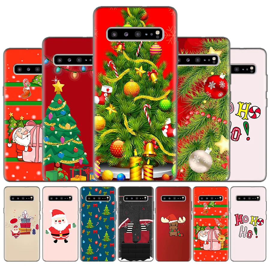 

Silicone Case For Samsung Galaxy S10 S10e 5G S9 S8 S7 Edge M40 M30 M20 M10 J8 J6 J4 Plus 2018 Cover Merry Christmas New Year