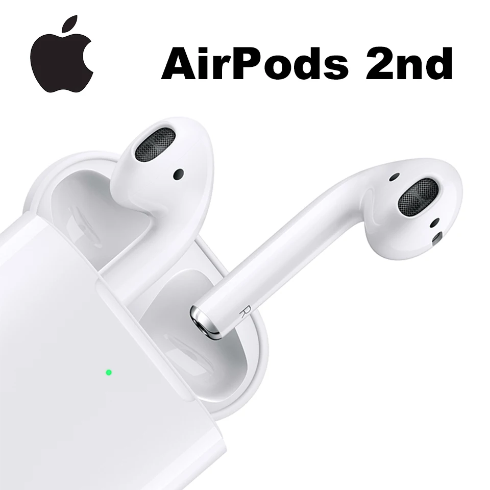 Apple AirPods 2nd with Wireless Charging Case TWS Headphone Bluetooth Stereo Music Sport Earbuds for iPhone iPad Mac Apple Watch