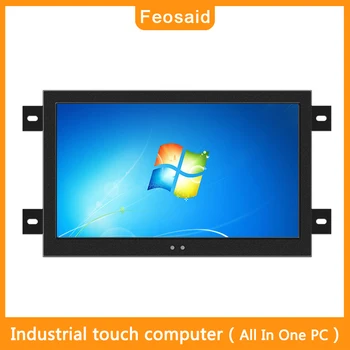 

Feosaid 14 inch industrial computer All In One PC Fanless cooling Resistive touch core i3 I5 I7 J1900 4G 32G ssd wifi win7 win10