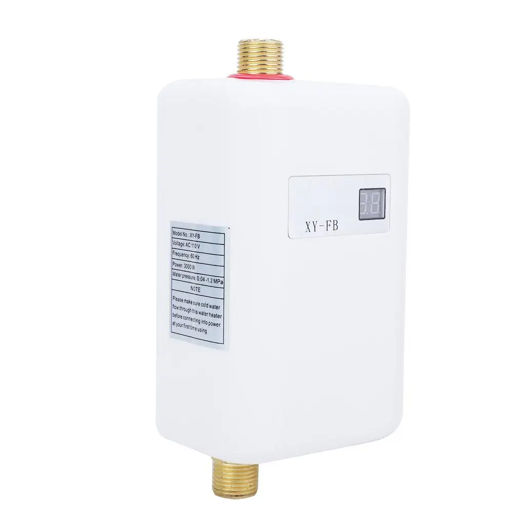 3000W/3800W Electric Water Heater Instant Tankless 110V/220V Temperature display Heating Shower Univers | Бытовая техника