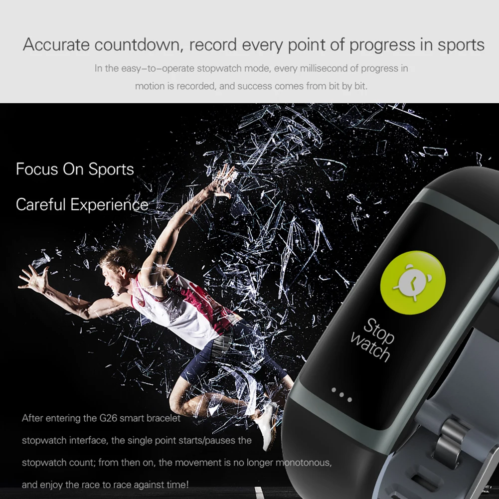 G26 цветной экран Смарт спортивные часы Android IOS Телефон Smartwatch монитор сердечного ритма функции кровяного давления для женщин мужчин малыш