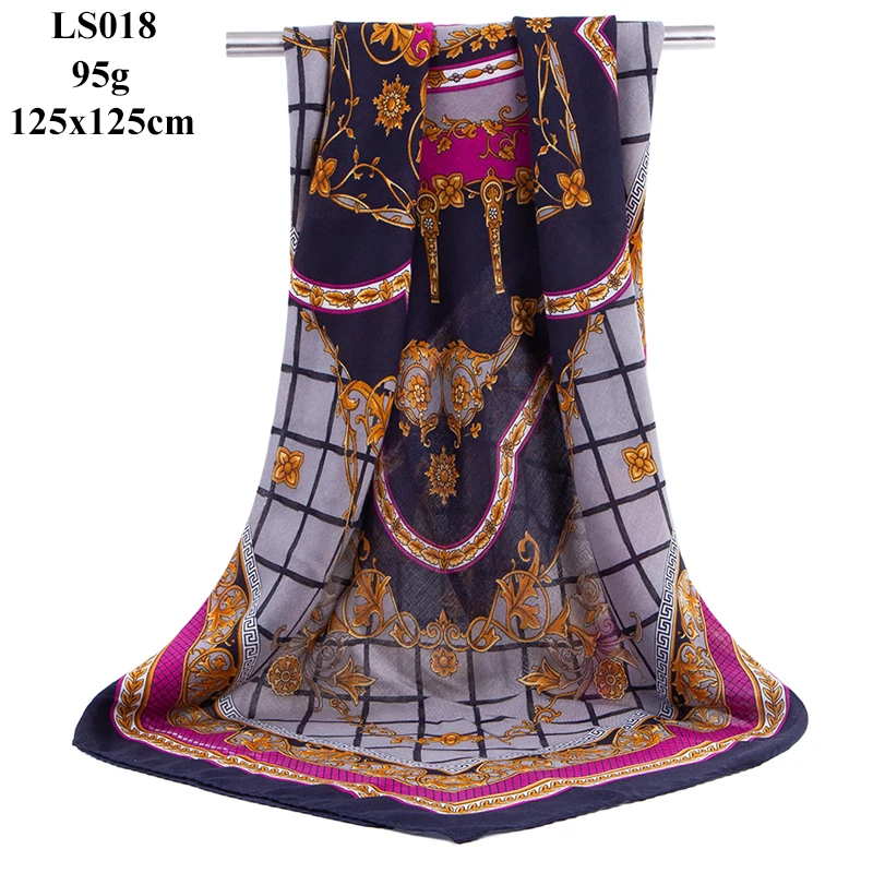 Портной Смит большой квадратный размер шарф женский модный дизайнерский большой размер шейный шарф осень зима хиджаб шаль шарфы для женщин - Цвет: LS018 women scarf