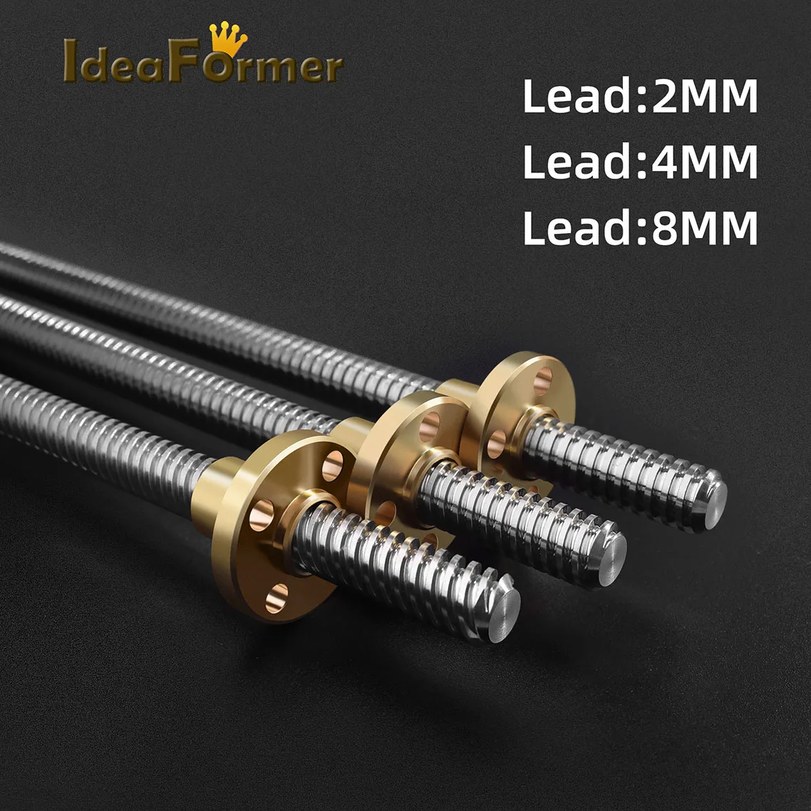 T8 Lead Screw Od 8mm Lead 4mm/2mm/8mm Pitch 2mm Lenght 200mm 250mm