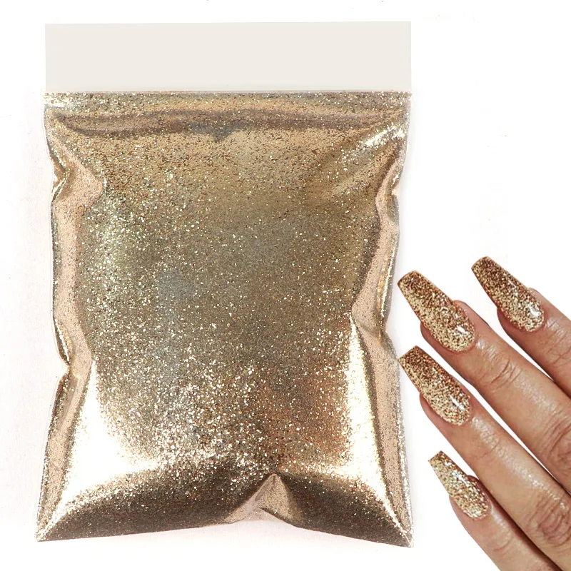 50g Nail Glitter Gold Silver Colors Sandy Powder Dust Sparkly Chrome Pigment Polish Manicure Art Decorations | Красота и здоровье