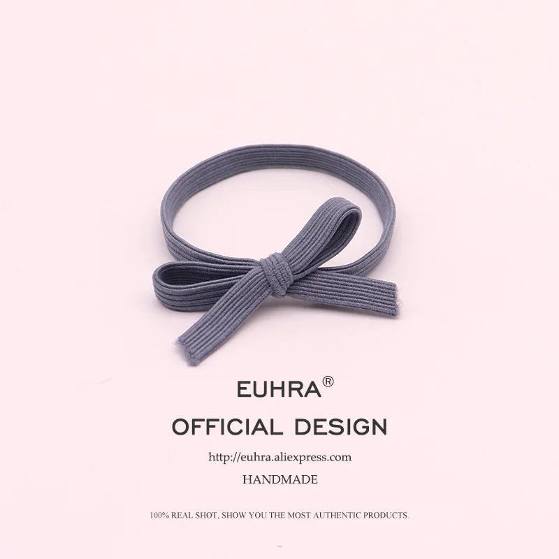 EUHRA 3 цвета эластичные резинки для волос розовый плоский бант высокая эластичность Женская лента для волос Детская резинка дети сильная эластичная - Цвет: Color 2