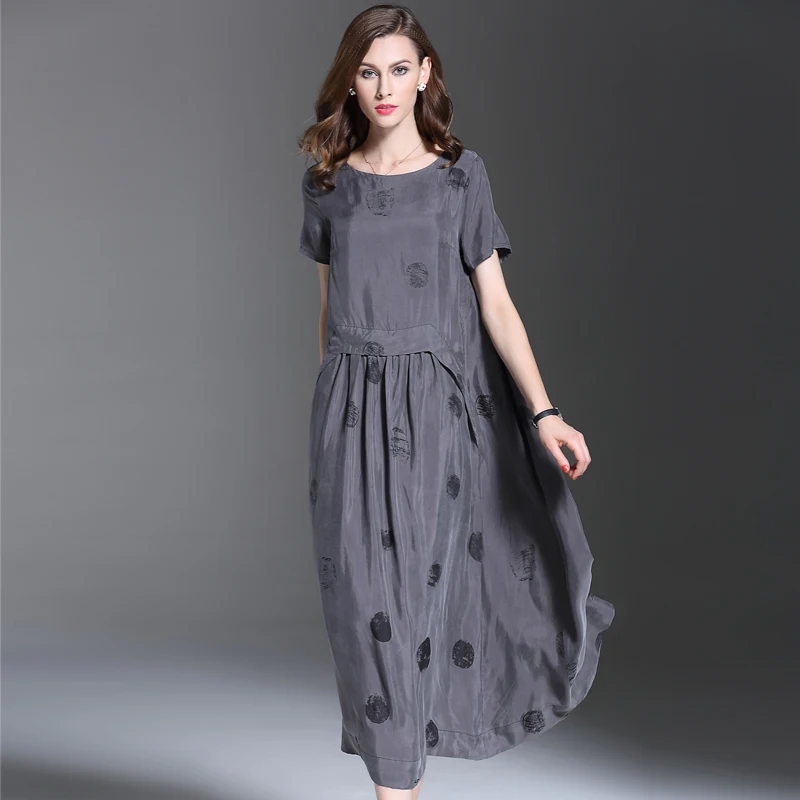 

polka dot dress vintage summer dress silk dress