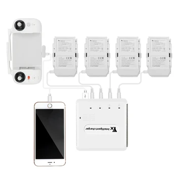 

Multi Battery Charging Hub FIMI X8 SE Battery Rapid Charger for X8 SE Drone Intelligent Fast Charging w/ Storage Mode USB Out