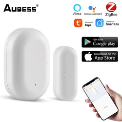 Tuya ZigBee – détecteur d'ouverture/fermeture de porte intelligent, capteur de fenêtre, application Smart Life, fonctionne avec Alexa,Google Home aubess 