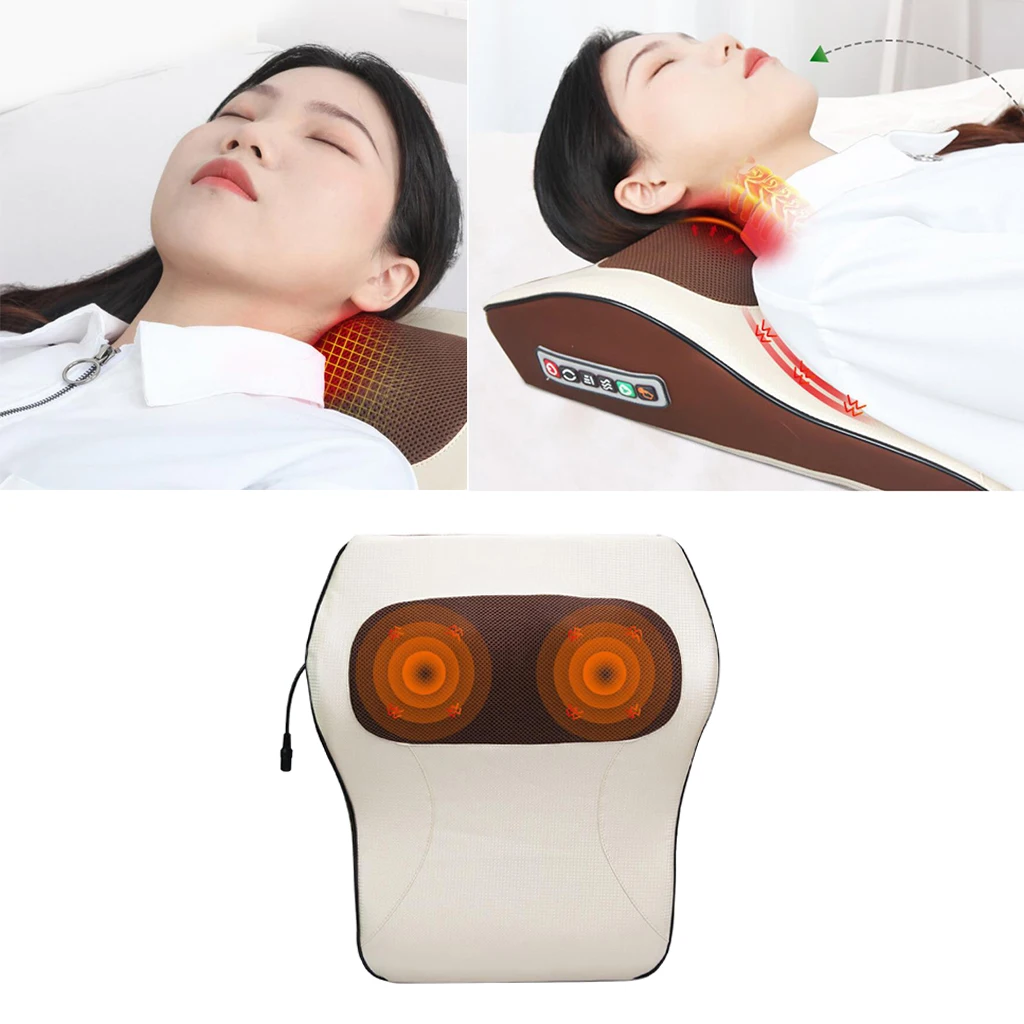 Durable Neck Massager Pillow Back Massager Shiatsu 3D Massager for Muscle Vibration Neck Back Massager