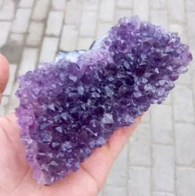 802+++ натуральный Глубокий фиолетовый аметист кристалл кварца кластер Geode образцы