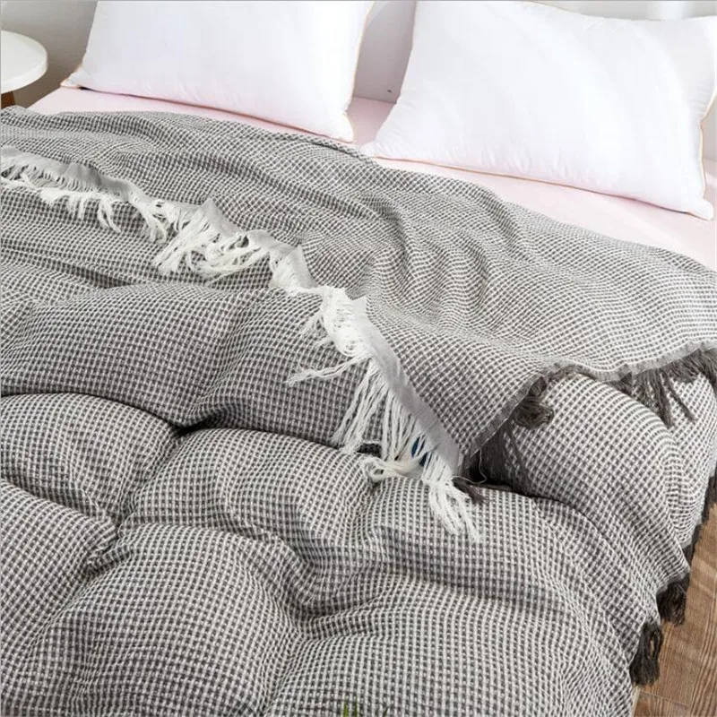 Two sizes New American adult Knitted Throw Blanket solid color blanket throw Home Cover beach travel bed sofa Use wholesale | Мать и