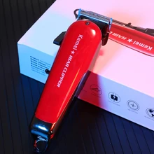 Профессиональный триммер для волос, бороды, низкий уровень шума, беспроводной триммер для волос, триммер для бороды, светодиодные вплетения в волосы, резак, лезвие из углеродистой стали, машинка для стрижки