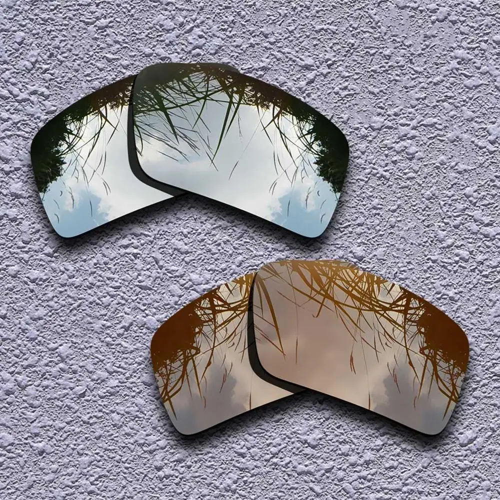 Silver-Brown 2 пары поляризованных сменных линз для солнцезащитных очков Оукли 2-несколько вариантов - Lenses Color: Silver-Brown