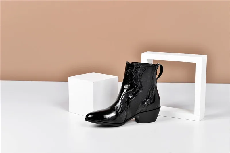 ASUMER big size 45 ankle boots women round toe slip on autumn winter Chelsea boots comfortable low heel casual shoes woman
