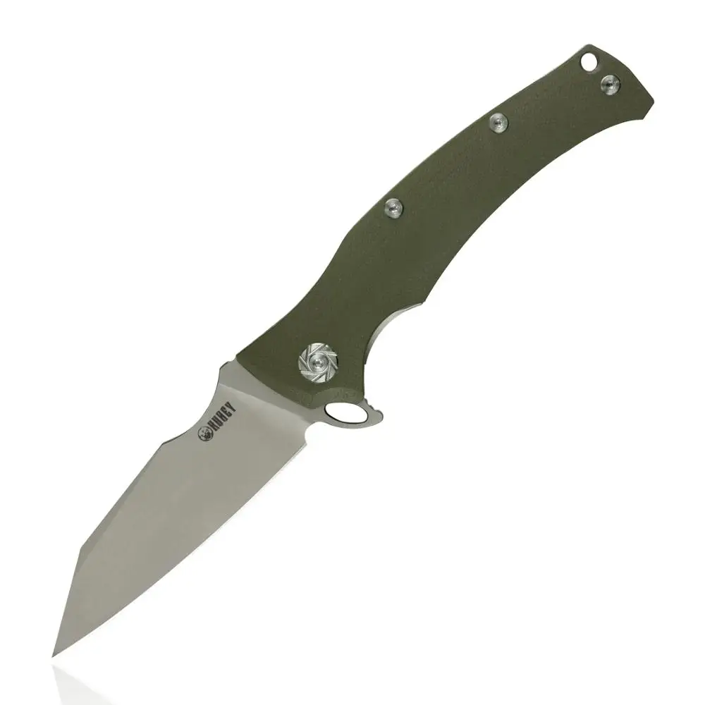 Green KUBEY KU214 8," складной нож с карманным зажимом, 3,6" D2 стальное лезвие и G10 ручка, Керамический шарикоподшипник шайба - Цвет: Green