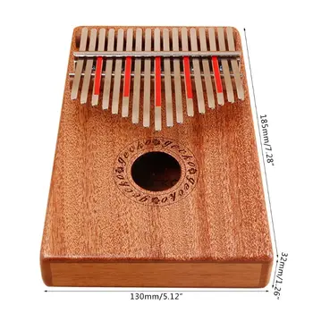 

1Set K17M C Tone Mahogany Kalimba 17 Keys Thumb Piano Mbira Finger Piano Gifts W91C