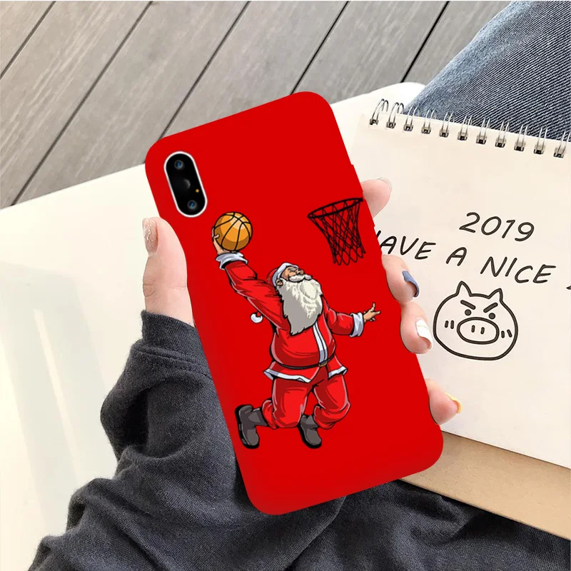 3 Чехол для телефона с рождественским рисунком для iphone 11 Pro Max XS XR XS Max Cartoon Santa Play чехол с видом баскетбола для iphone X 6 6s 7 8 Plus Coque - Цвет: 3